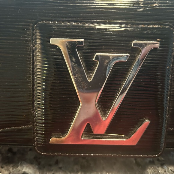 Louis Vuitton Black and Silver Logo Clutch - Picture 2 of 8